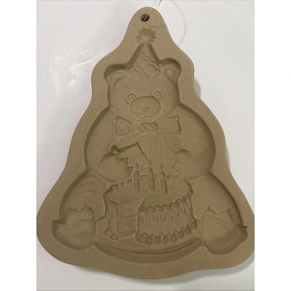 VINTAGE Brown Bag Cookie Art Mold 1989: Birthday Bear - Bear Cookie Mold